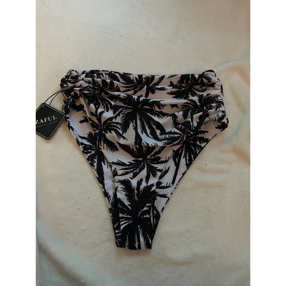 Zaful Palm Tree Print Bikini Bottom Swimsuit Beachwear. Small. NWT